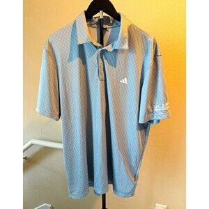 Adidas Golf Polo Mens XL C.T. Pan Junior Championship Blue Performance Shirt